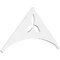 Ekena Millwork Pitch Naple Architectural Grade PVC Gable Pediment, 36"W x 18"H x 1"P (12/12) GPP036X018X100NAP - alternate 1